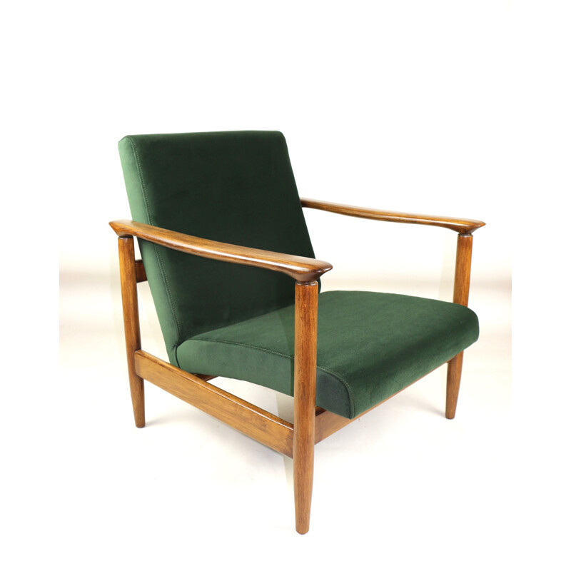 Vintage Green Olive Armchair by Edmund Homa 1970s