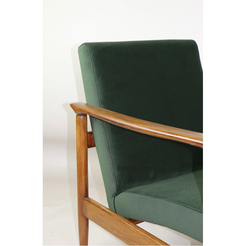 Vintage Green Olive Armchair by Edmund Homa 1970s