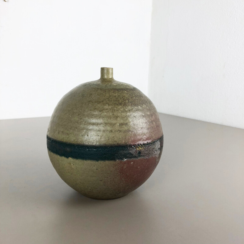 Vintage Original Ceramic Studio Pottery Vase by Piet Knepper for Mobach Netherlands 1960s