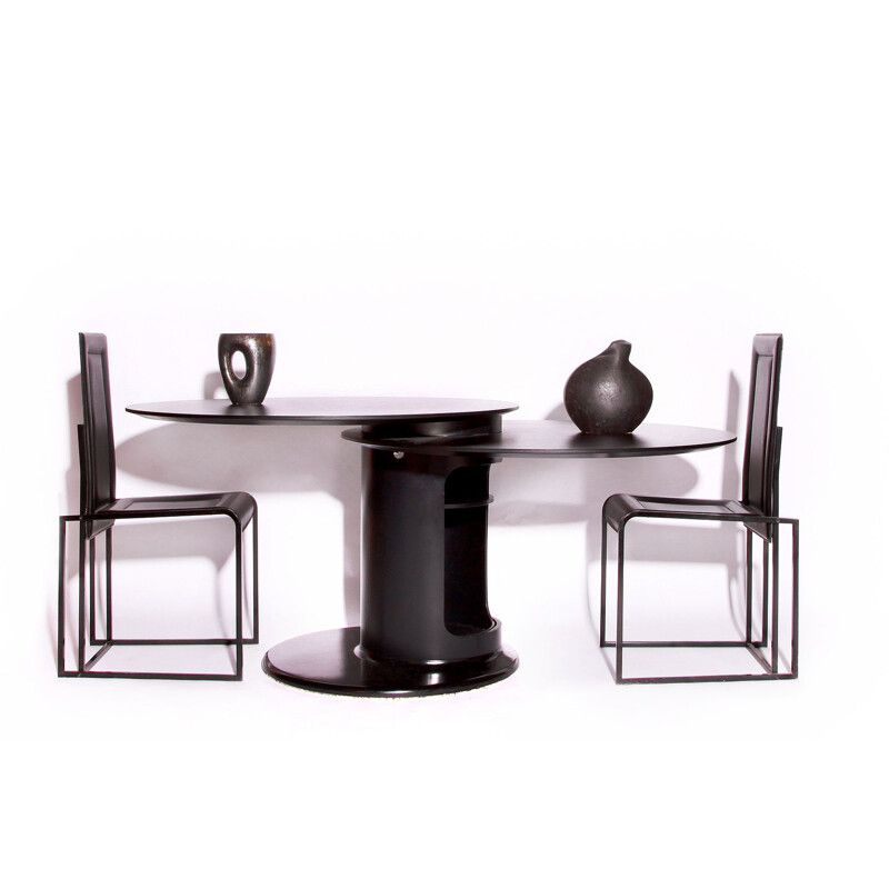 Pair of vintage Swivel Table Tops Dining Room Table By Erwin Nagel For Rosenthal 1980s