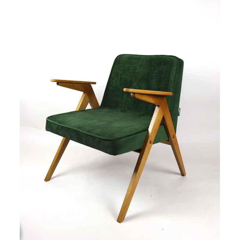 Vintage Green Bunny Chameleon Armchair by Józef Chierowski 1970s