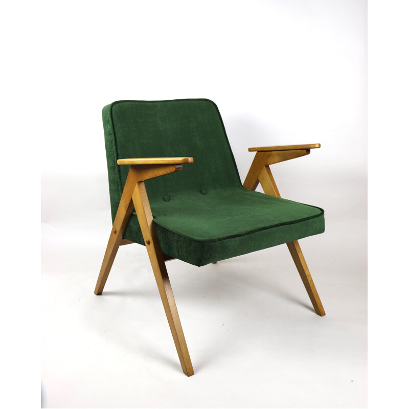 Vintage Green Bunny Chameleon Armchair by Józef Chierowski 1970s