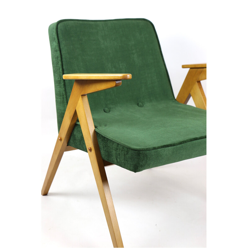 Vintage Green Bunny Chameleon Armchair by Józef Chierowski 1970s