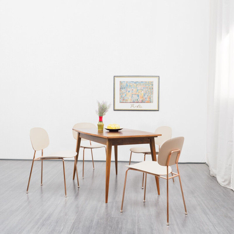 Vintage dining table in dark walnut 1950s