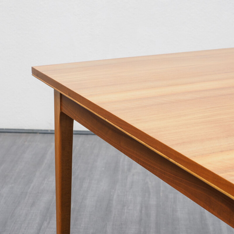 Vintage dining table walnut by Lübke 1960s