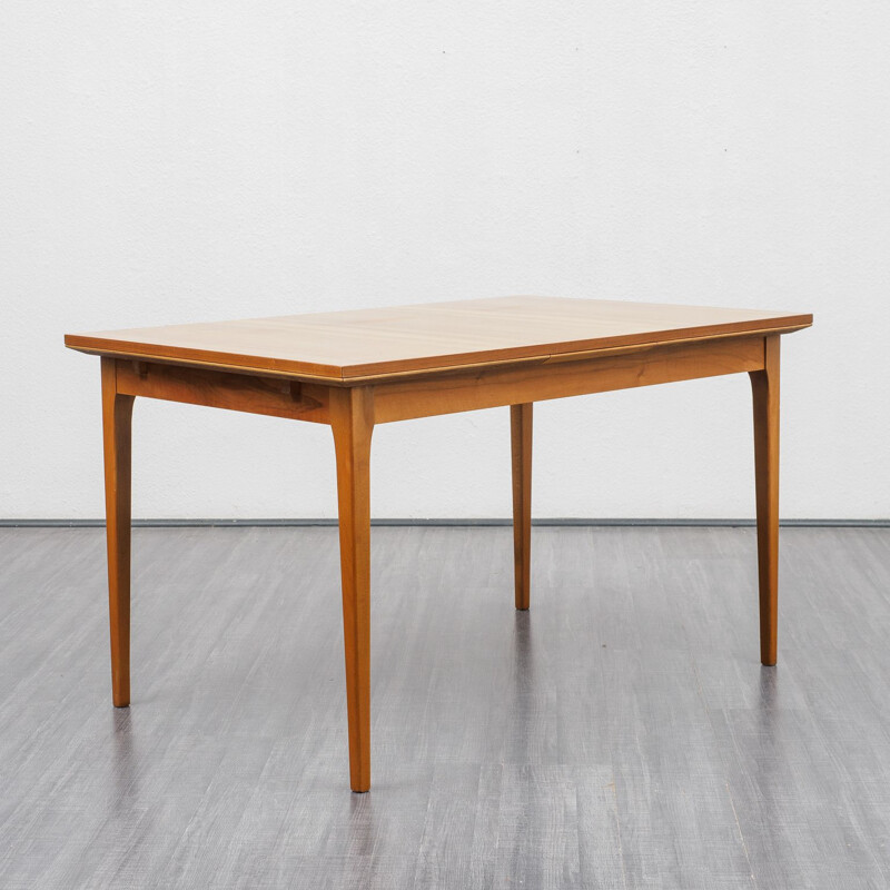 Vintage dining table walnut by Lübke 1960s