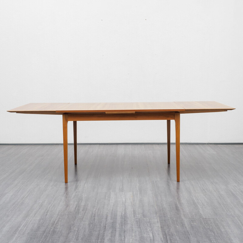 Vintage dining table walnut by Lübke 1960s