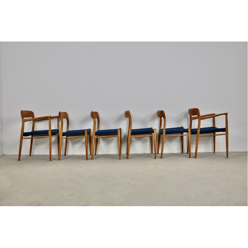 Lot de 6 chaises vintage de Niels O. Moller pour J. L. Mollers Mobelfabrik Danois 1970