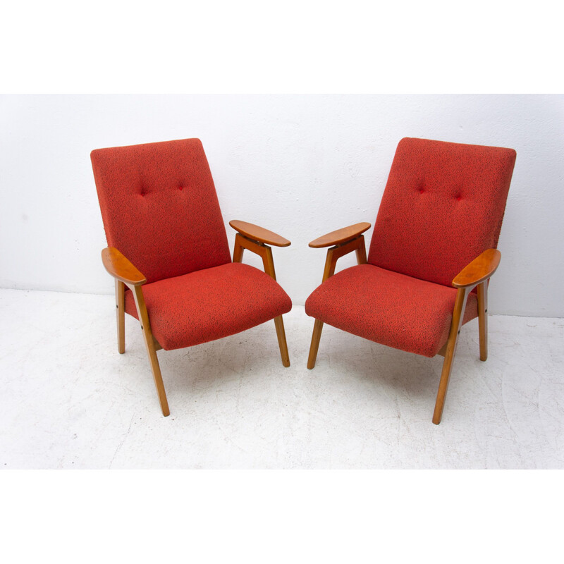 Paire de fauteuils vintage par Jaroslav Šmídek pour Jitona 1960