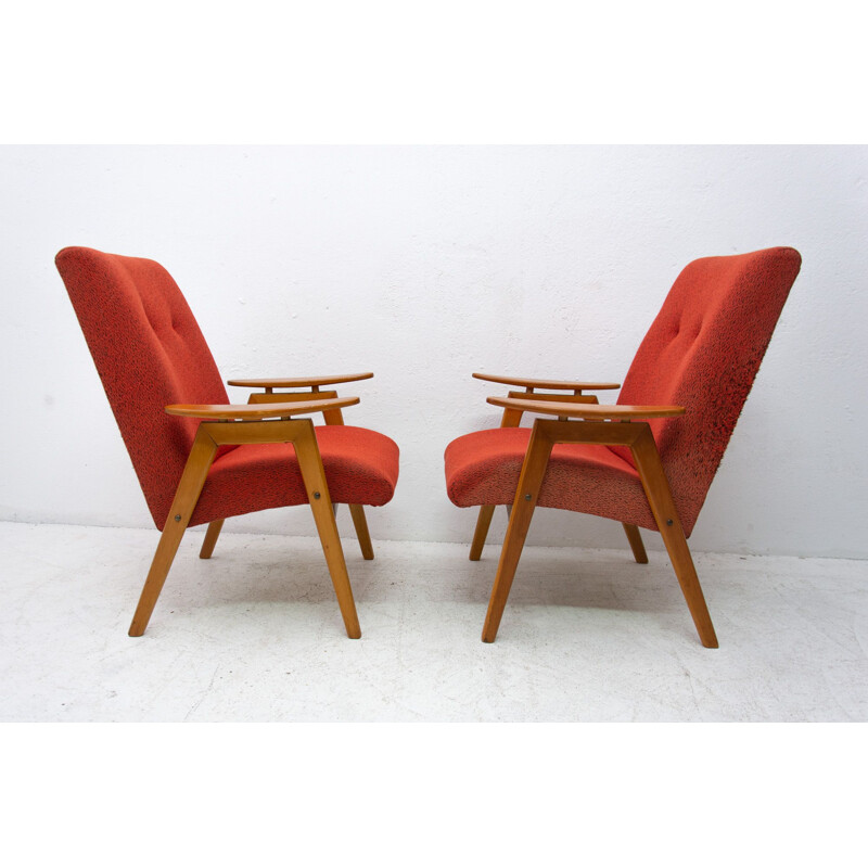 Pair of midcentury armchairs by Jaroslav Šmídek for Jitona 1960s