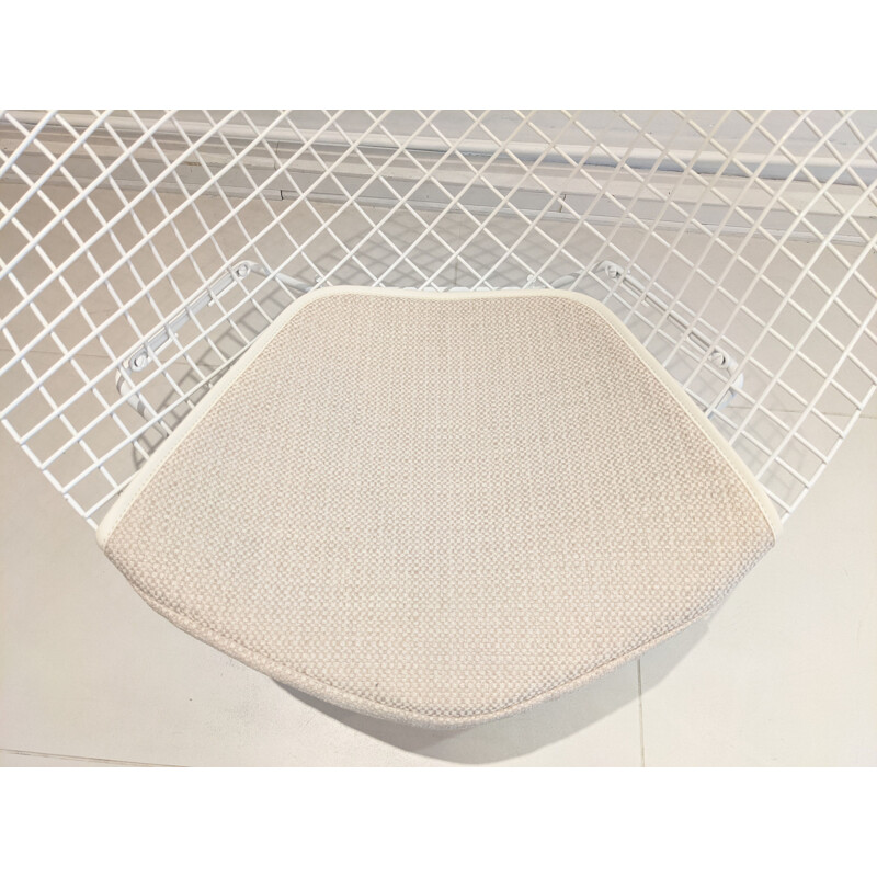 Fauteuil vintage Diamant blanc par Harry Bertoia pour Knoll