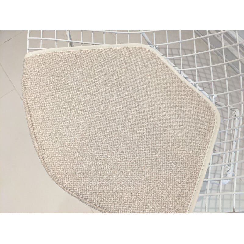 Fauteuil vintage Diamant blanc par Harry Bertoia pour Knoll