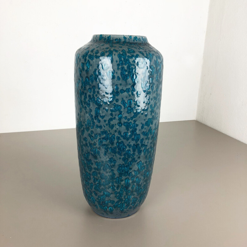 Vintage vaso multicolor de Lava Super Gorda de Scheurich 1970