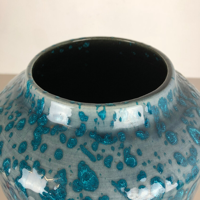 Mehrfarbige Vintage-Vase Super Fat Lava von Scheurich 1970