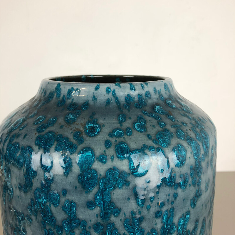 Mehrfarbige Vintage-Vase Super Fat Lava von Scheurich 1970