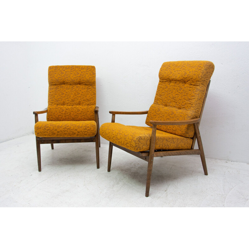 Pareja de sillones checoslovacos de época 1960