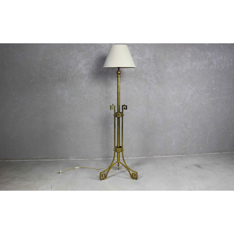 Vintage brass "art deco" floor lamp, 1950