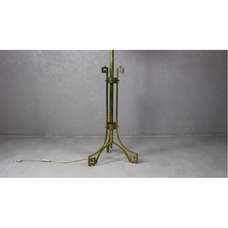 Vintage brass "art deco" floor lamp, 1950