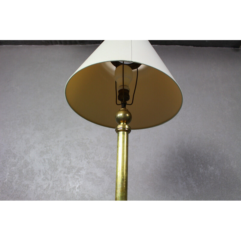 Vintage brass "art deco" floor lamp, 1950