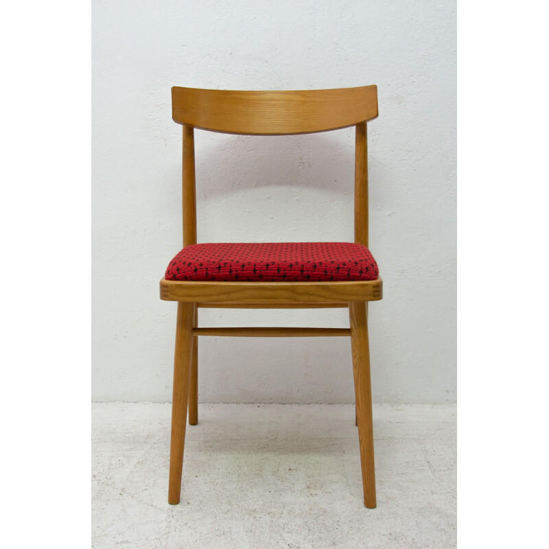 Set of 5 vintage dining chairs Ton Czechoslovakia 1970s