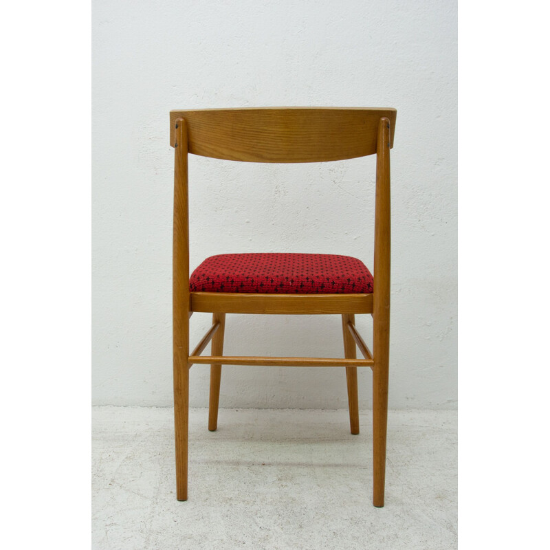 Set of 5 vintage dining chairs Ton Czechoslovakia 1970s