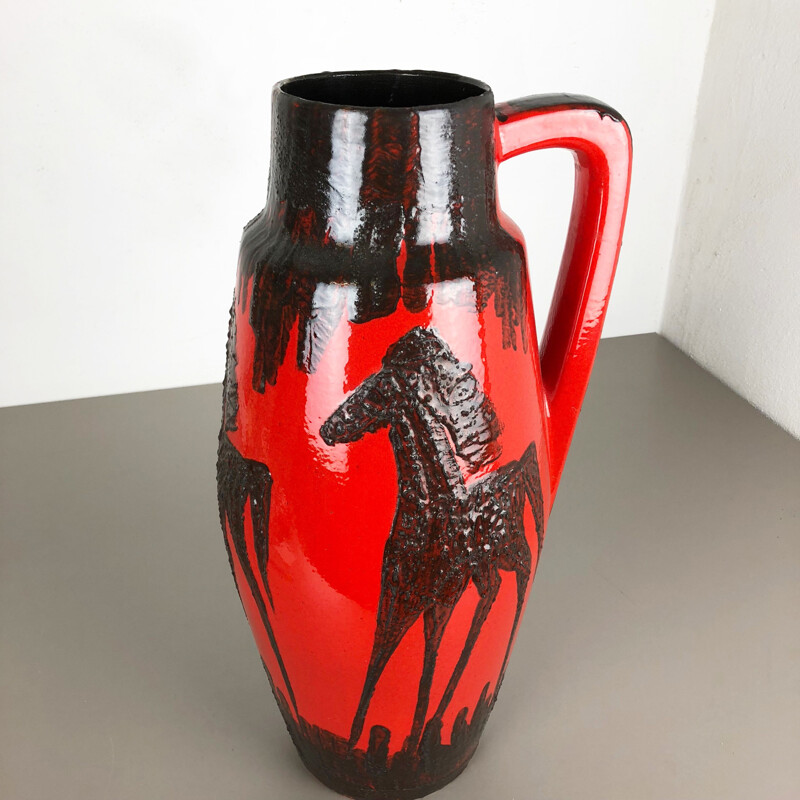 Vintage ceramic vase for Scheurich, Germany 1970