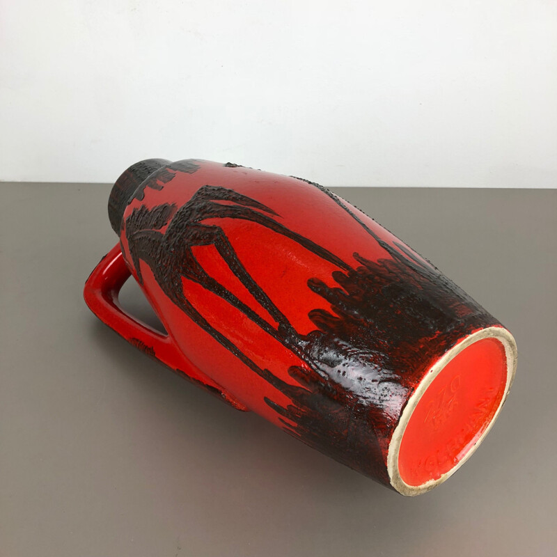 Vaso de cerâmica Vintage para Scheurich, Alemanha 1970