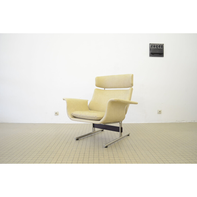 Midcentury lounge chair in skai Dutch 1950s