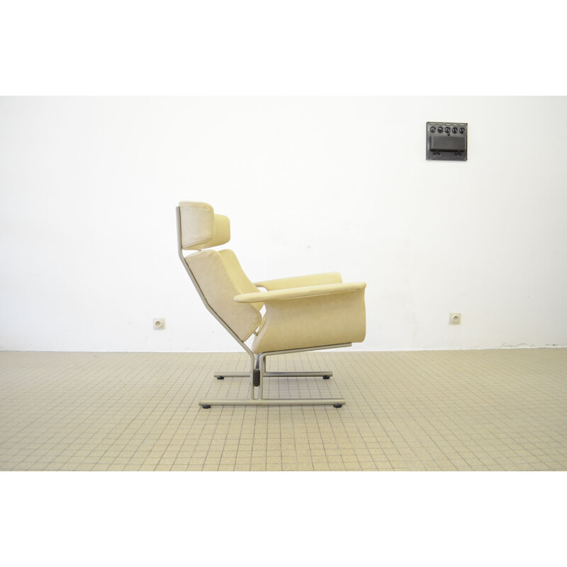 Midcentury lounge chair in skai Dutch 1950s