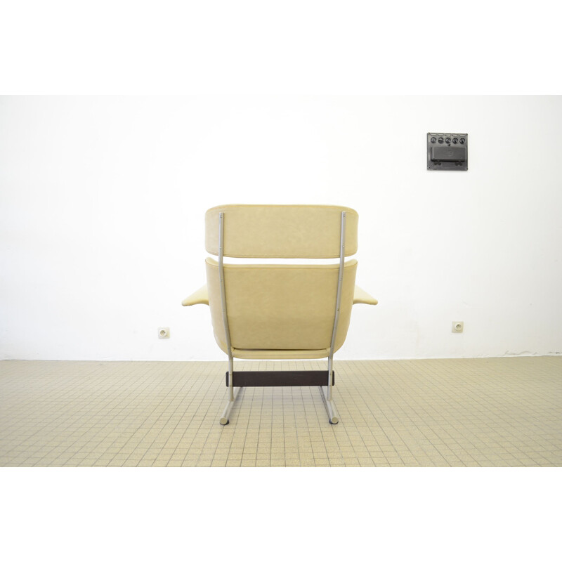 Midcentury lounge chair in skai Dutch 1950s