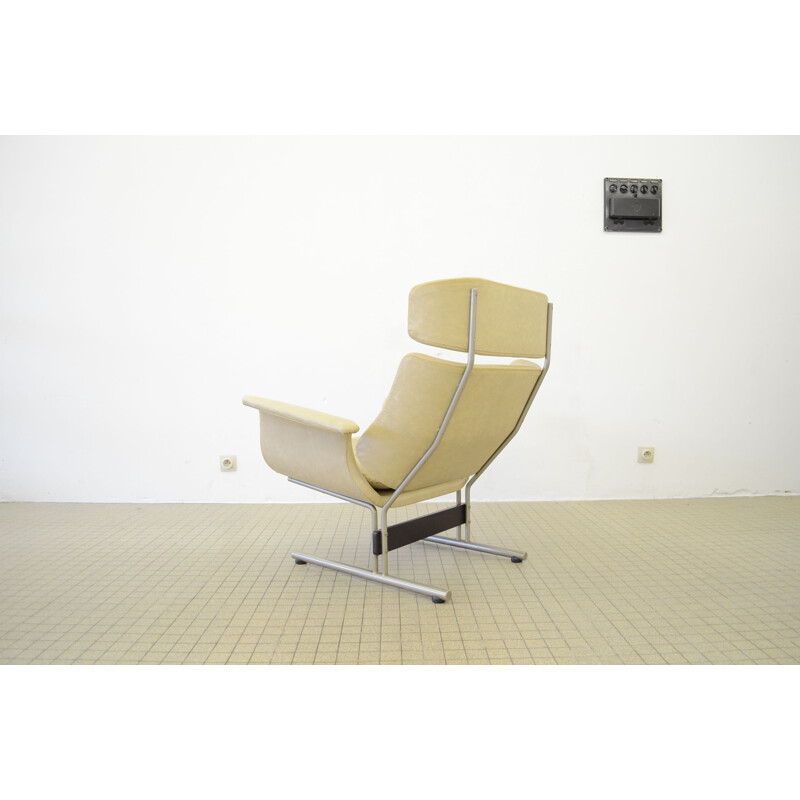 Midcentury lounge chair in skai Dutch 1950s