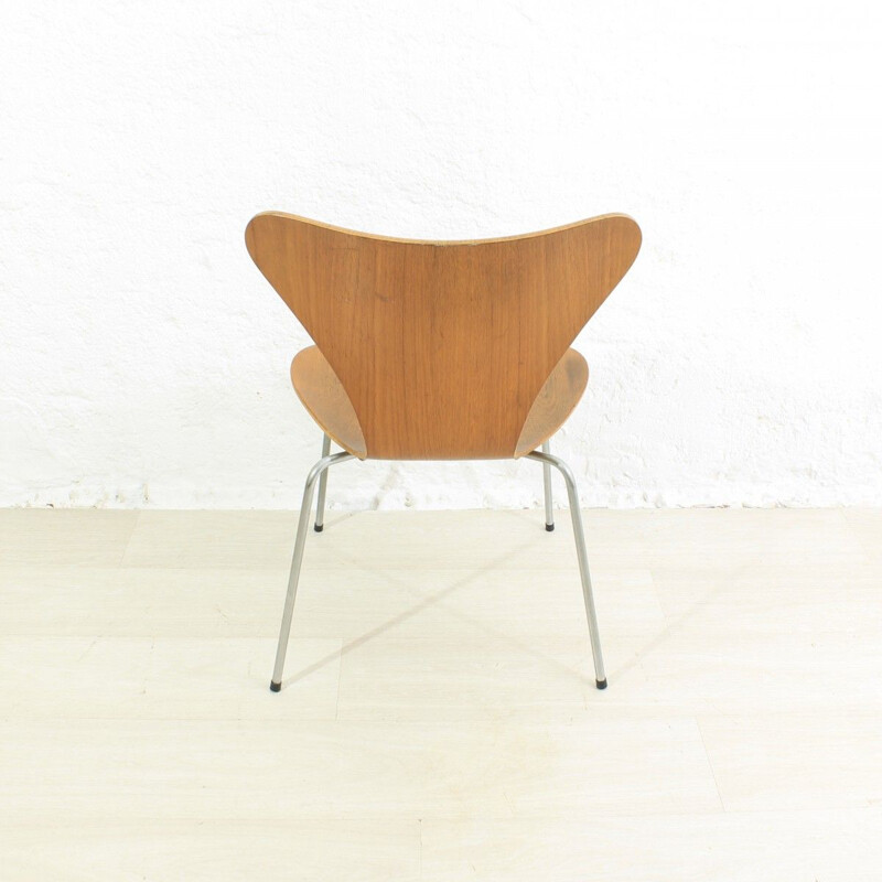 Chaise vintage en teck d'Arne Jacobsen pour Fritz Hansen 1960