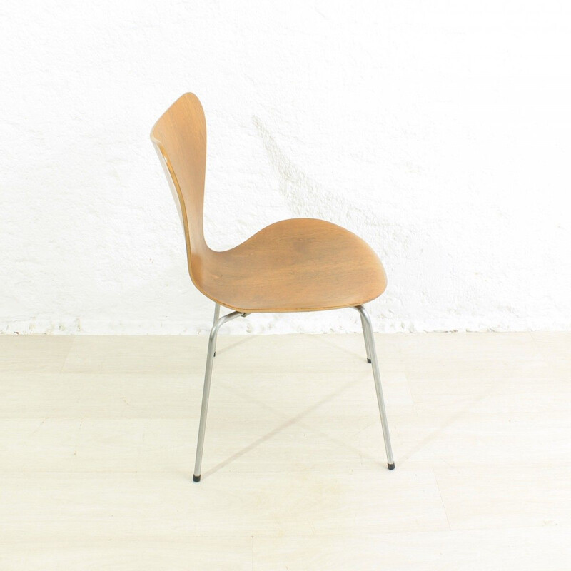 Vintage teakhouten stoel van Arne Jacobsen voor Fritz Hansen 1960