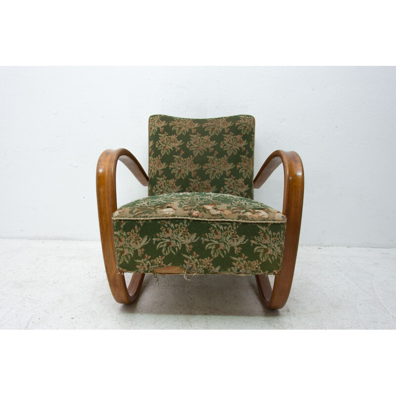 Paar Vintage-Lounge-Sessel aus Bugholz Tschechoslowakei 1930