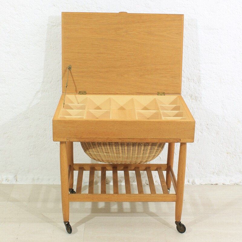 Mid-century sewing trolley by Ejvind Johansson for Vitré Danish 1960s