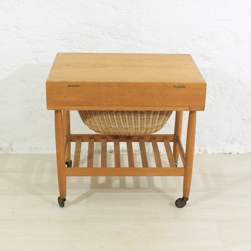 Mid-century sewing trolley by Ejvind Johansson for Vitré Danish 1960s