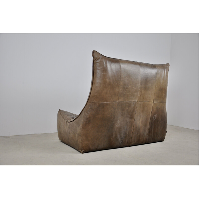 Vintage The Rock Leather Sofa by Gerard van den Berg for Montis 1970s