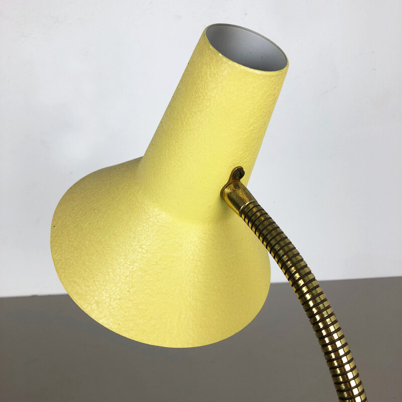 Vintage modernist metal and brass table lamp by SIS Lights, Germany 1960