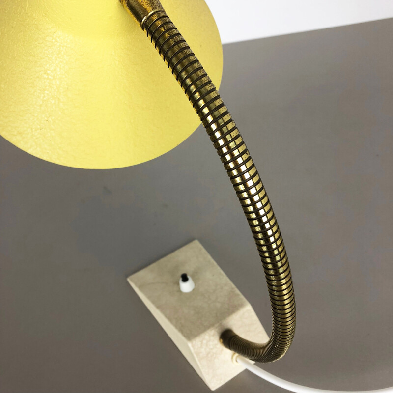Lampe de table vintage moderniste en métal et laiton par SIS Lights, Allemagne 1960