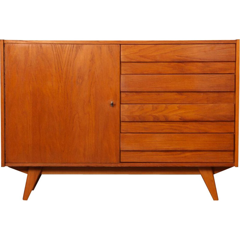 Vintage wooden chest of drawers by Jiri Jiroutek 1960s