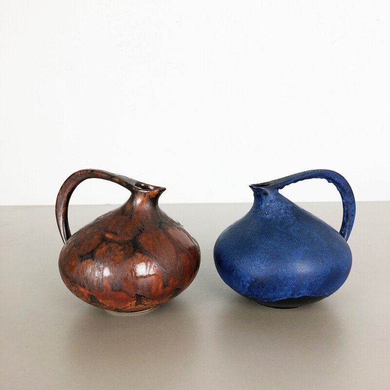 Pair of vintage ceramic vases by Kurt Tschörner for Ruscha, Germany 1960