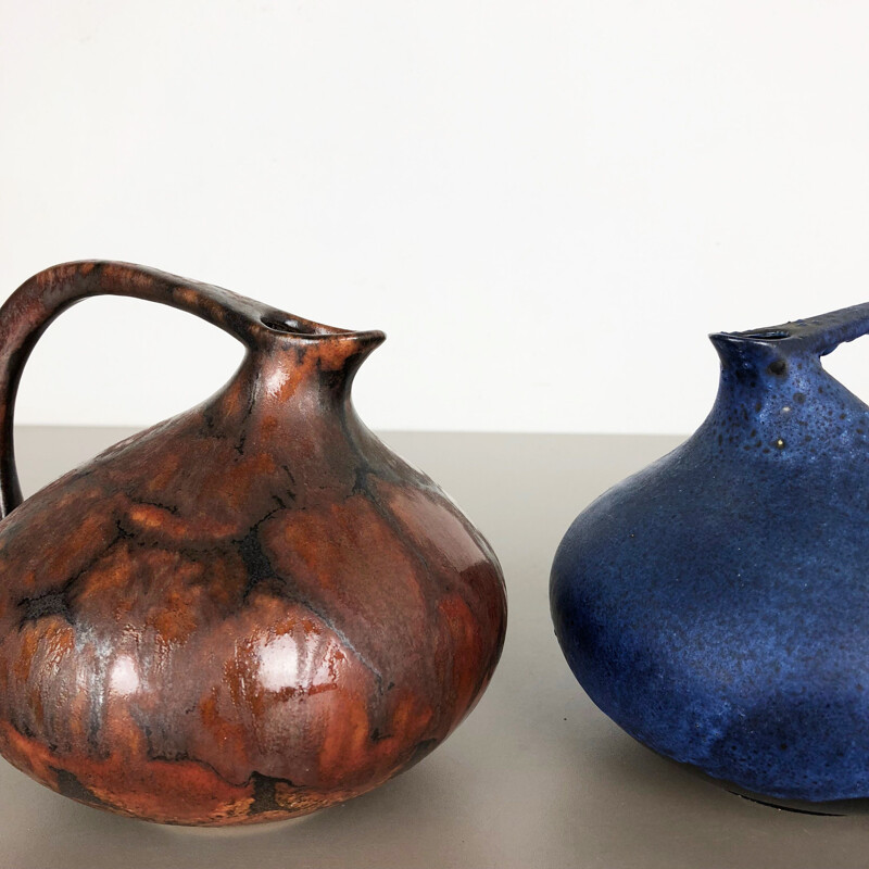 Pair of vintage ceramic vases by Kurt Tschörner for Ruscha, Germany 1960