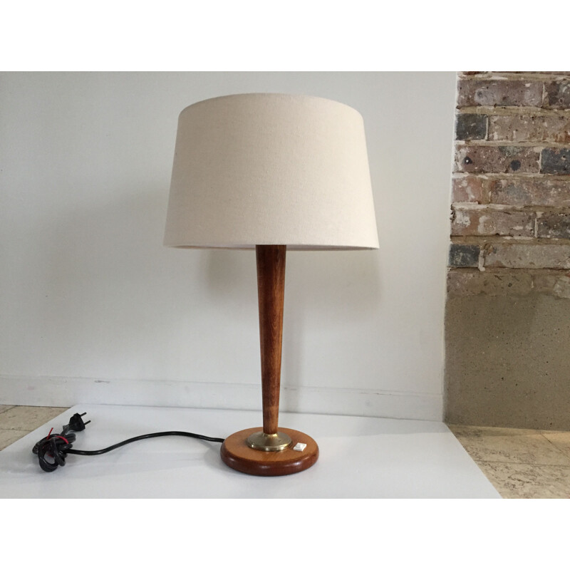 Vintage Chis Wooden Desk Lamp 1960s