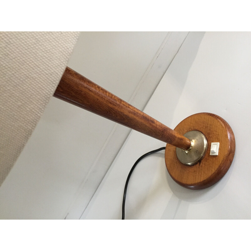 Vintage Chis Wooden Desk Lamp 1960s