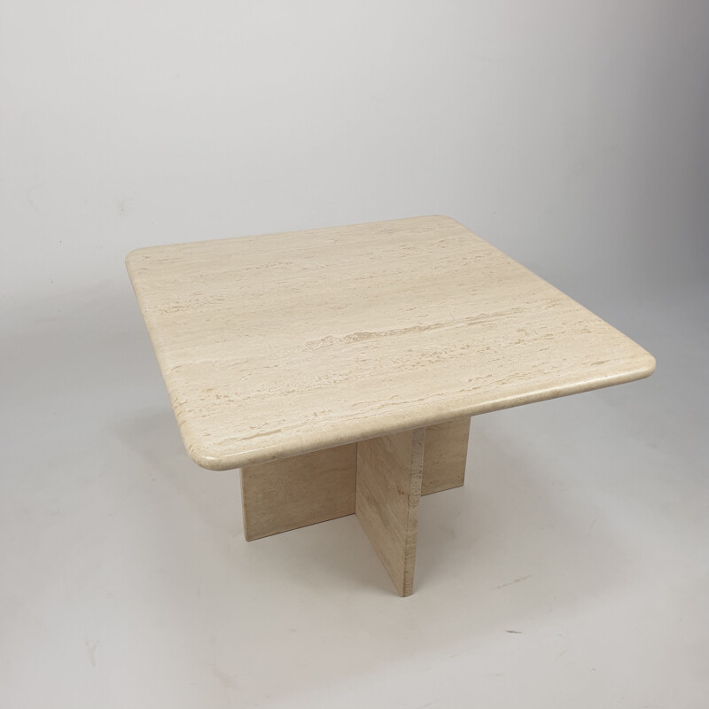 MidCentury Travertine Coffee Table Italian 1980s