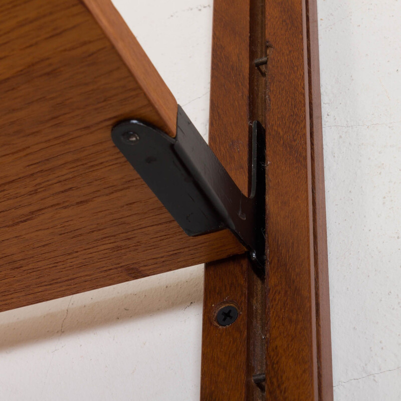 Vintage teak wall unit with sideboard and bar cabinet Scandinavian 1960s