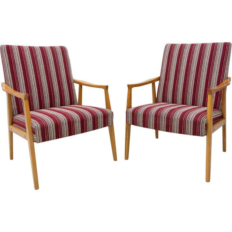 Paar vintage Tsjecho-Slowaakse fauteuils 1960