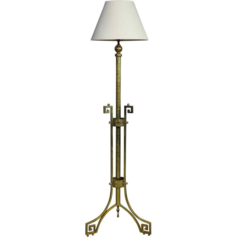 Vintage "Art Deco" Stehlampe aus Messing, 1950