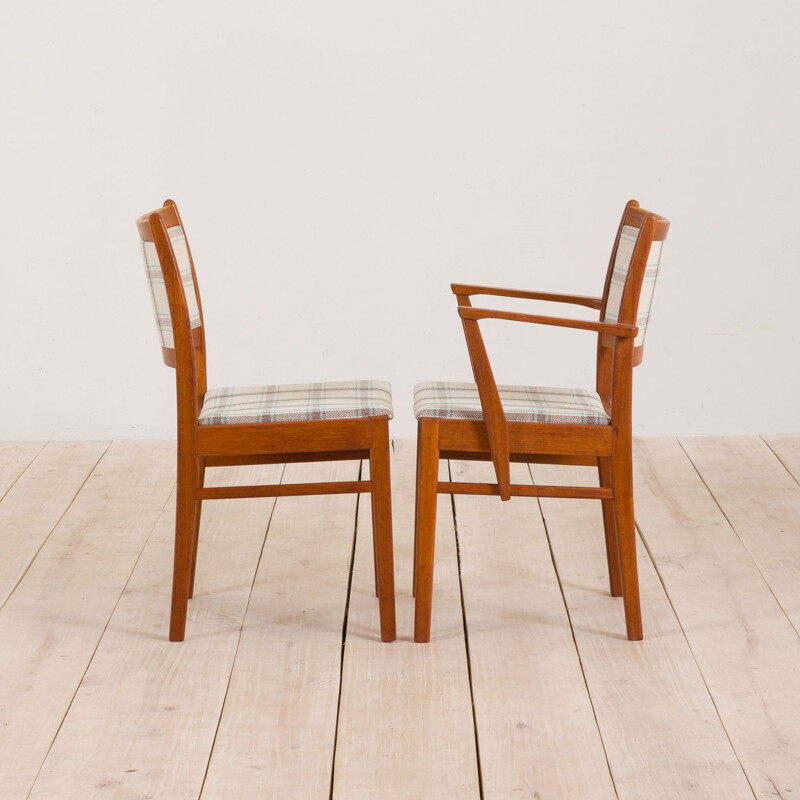 Set of 8 vintage teak chairs vJohannes Andersen Danish 1960s