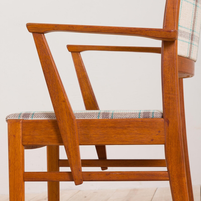 Set of 8 vintage teak chairs vJohannes Andersen Danish 1960s